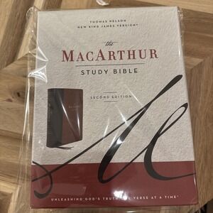 NKJV‎ MacArthur Study Bible [Second Edition, Brown] by Thomas Nelson New In Box